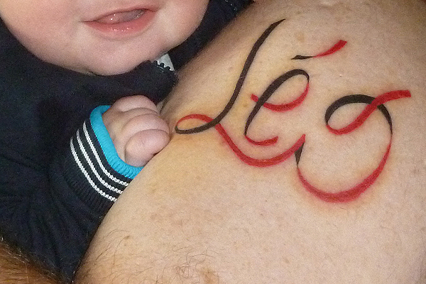 Présentation de mon tatouage à Léo le 23 septembre 2018.