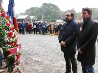 Philippe Martinez (Secrétaire CGT) et Fabrice David (Secrétaire CGT 44). Photo : 20161023 CeremonieChateaubriant 9214 © Photo Patrice MOREL 0624933210 image-in@patcatnats.fr