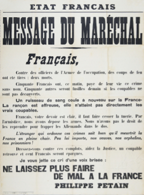 Message du Maréchal
