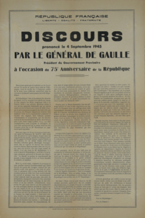 Disours du général de Gaulle